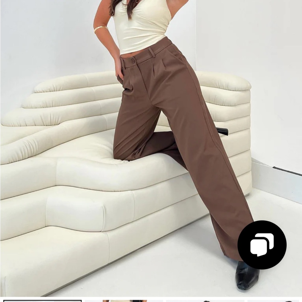NEW NEVER WORN Princess Polly Archer Pants Brown Petite 8P